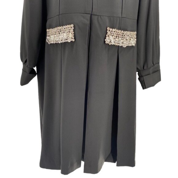 Tuckernuck NEW Embellished Black Hoyt Rhinestone Long Sleeve Mini Dress Size 3XL - Picture 5 of 11